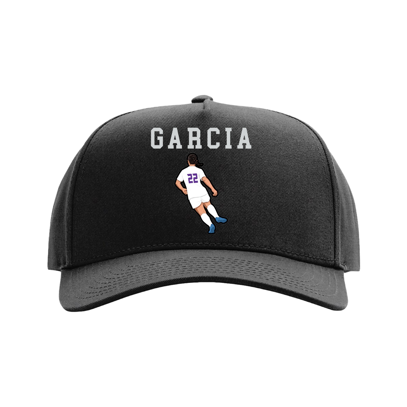 Full Fabric Five-Panel Champ Cap — Shirsey in Black