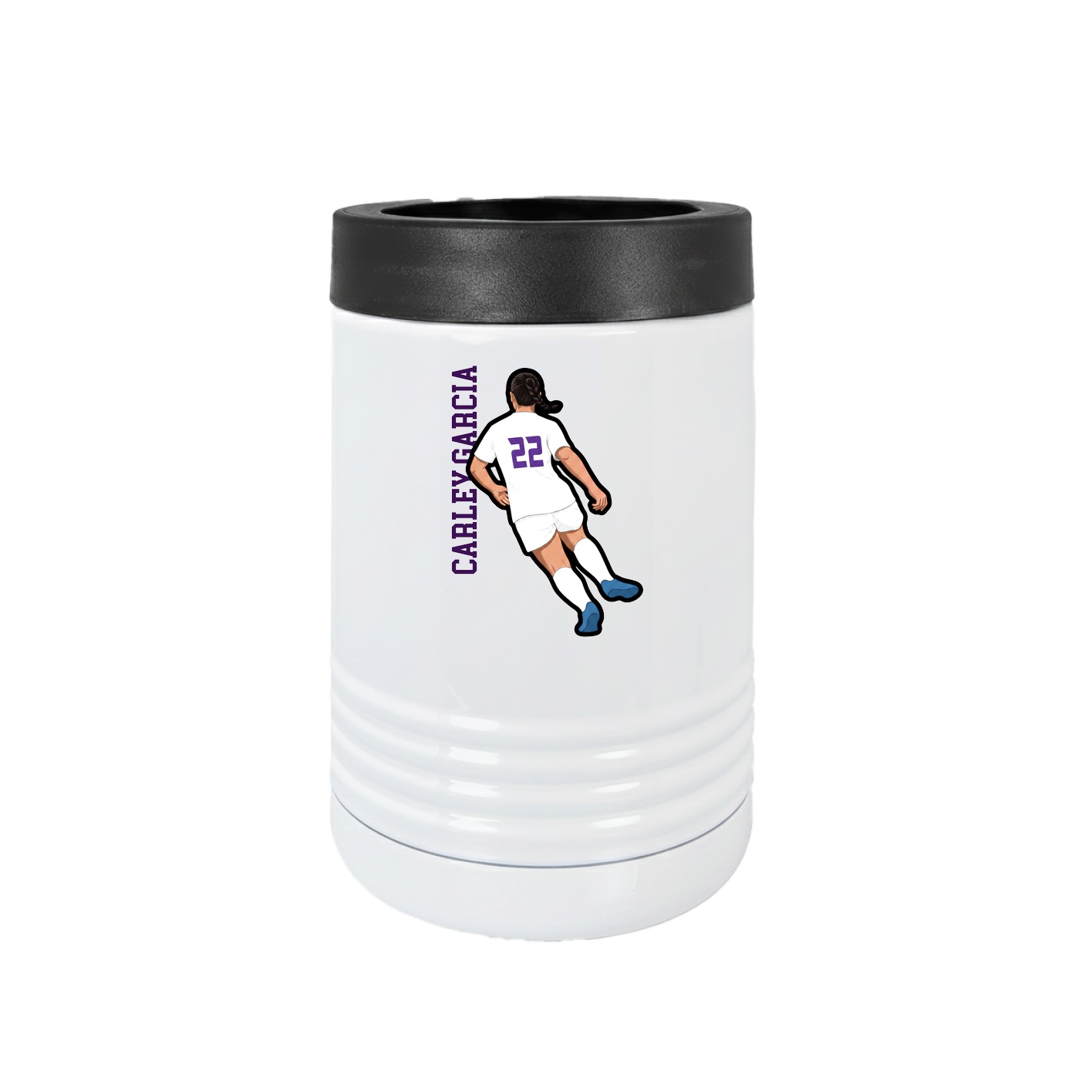 Beverage Holder — Name Vertical in White