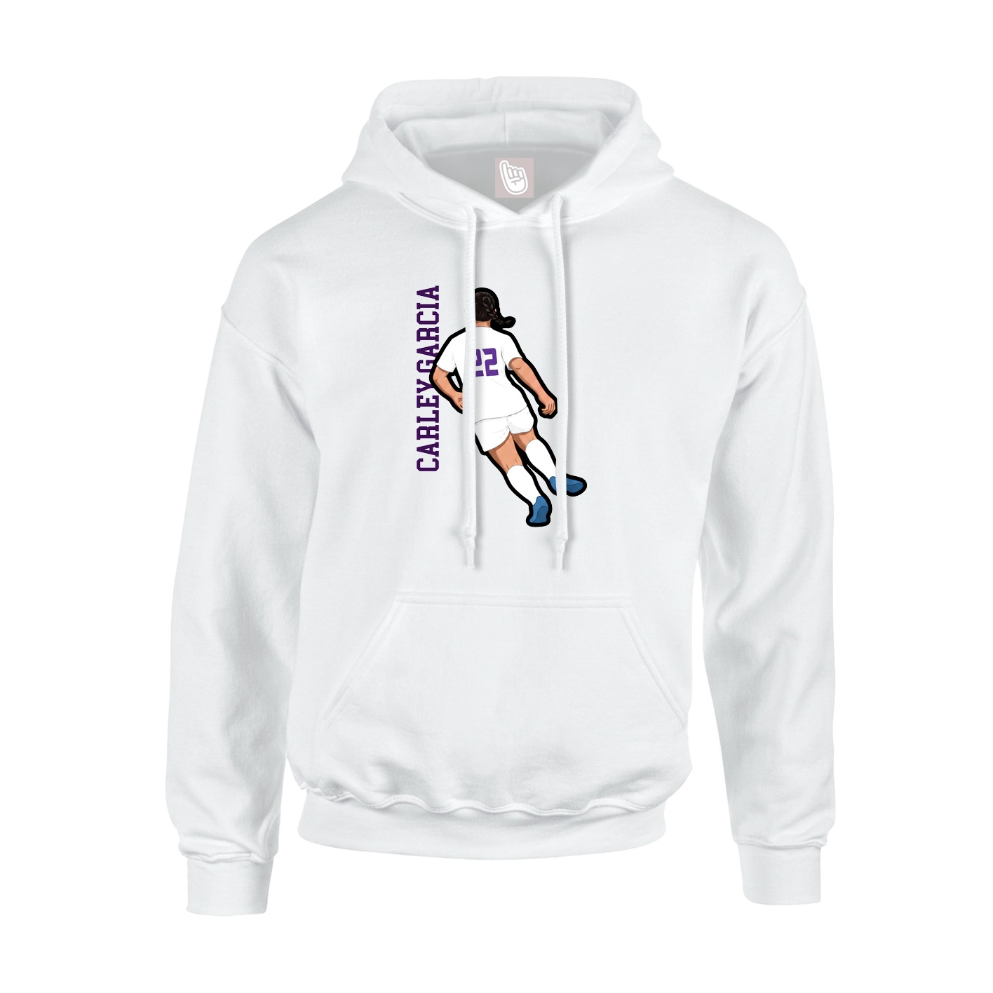 Hoodie — Name Vertical in White