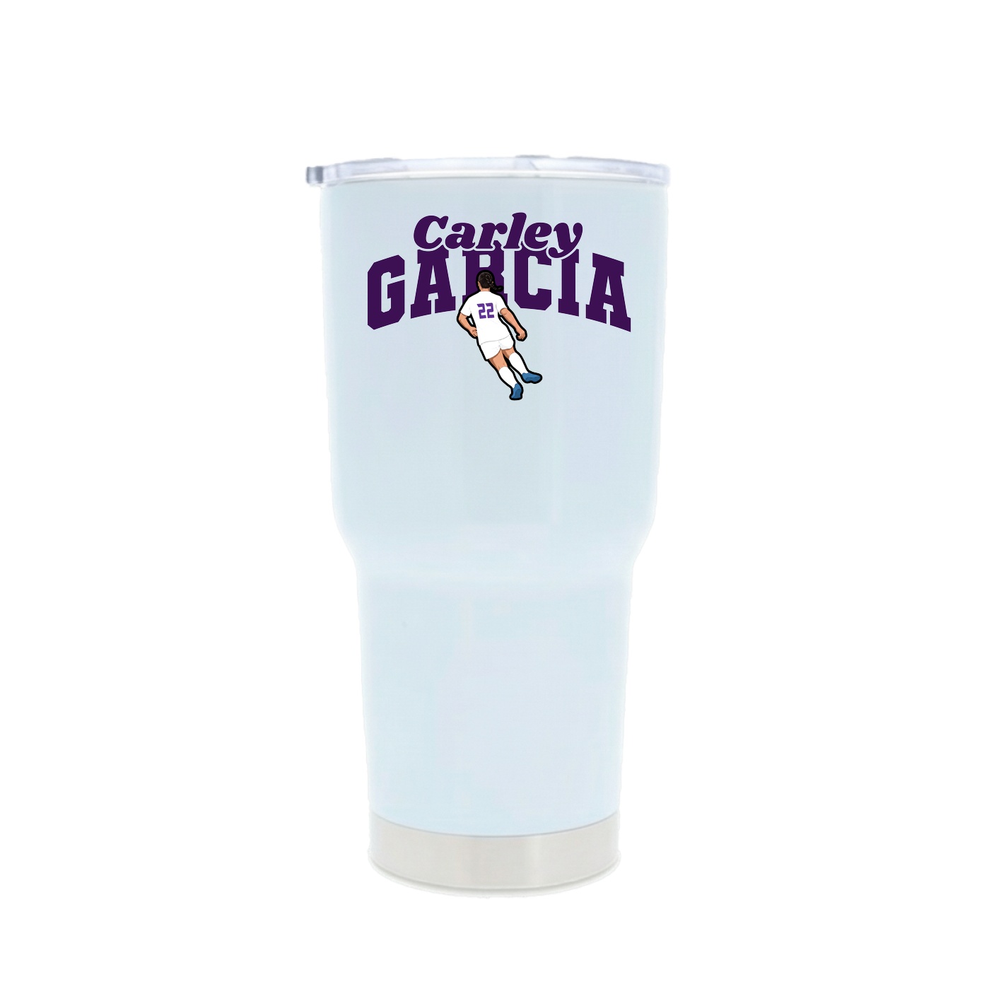 30oz Stainless Steel Tumbler — Signature Arch in White