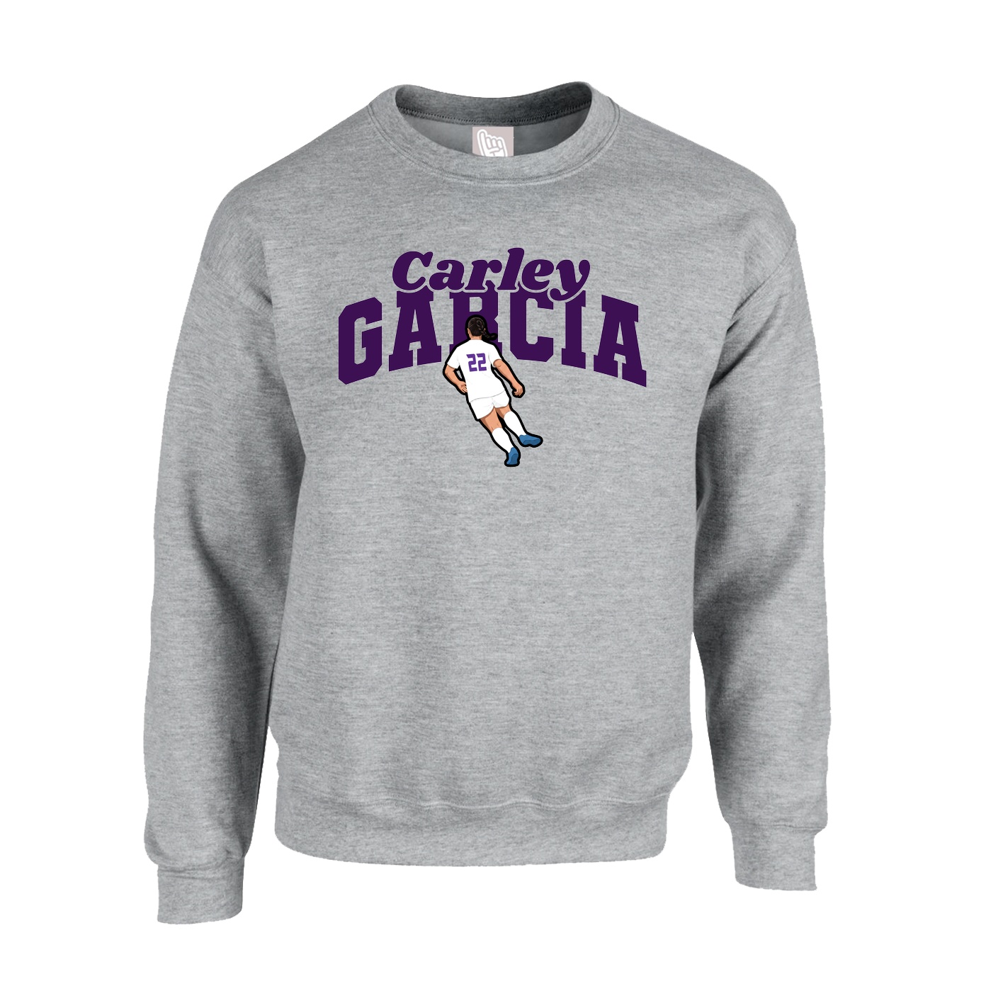Fleece Crew — Signature Arch in Grey