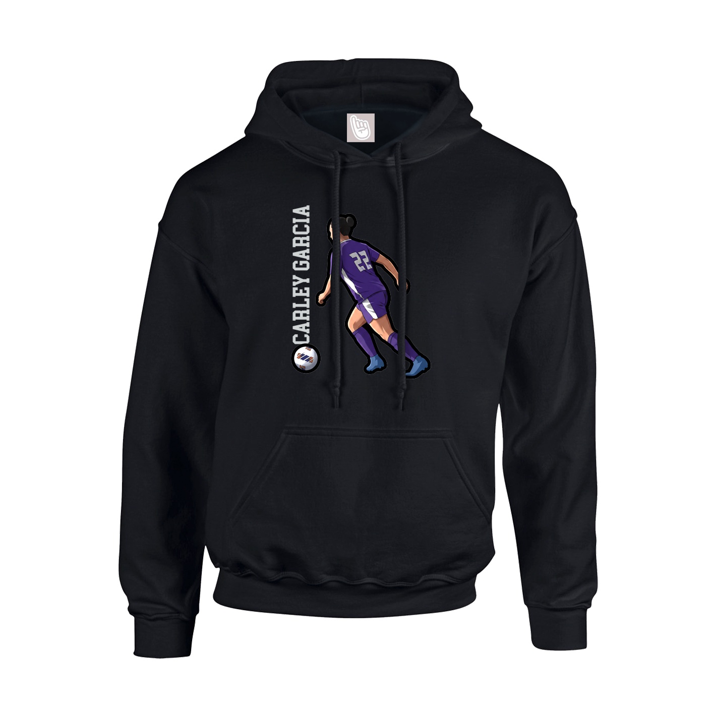 Hoodie — Name Vertical in Black