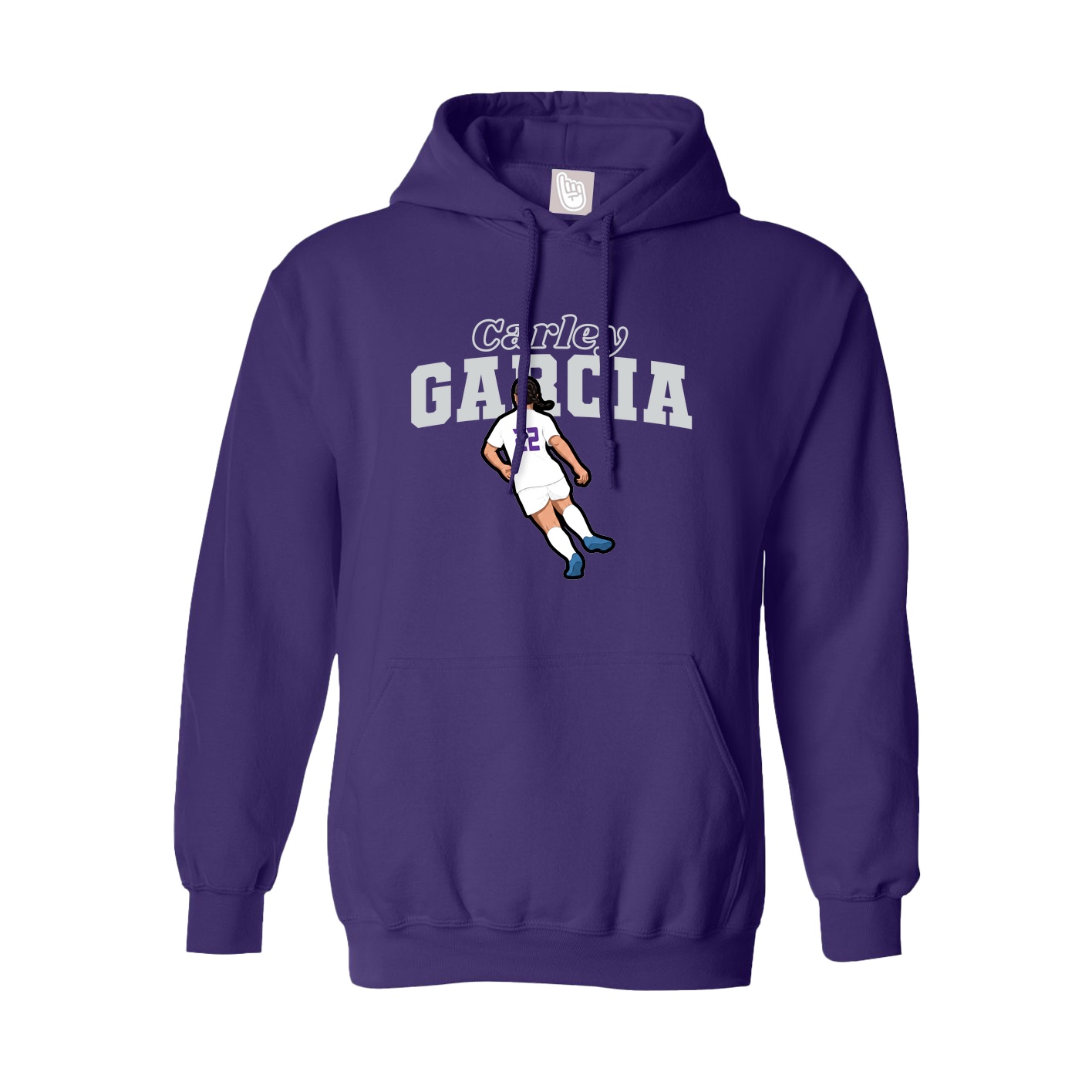 Hoodie — Name Arch in Purple