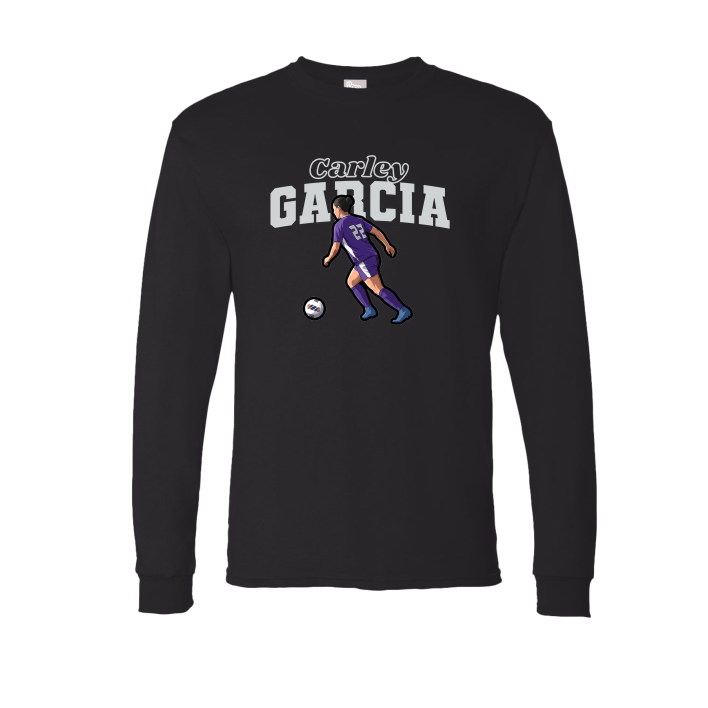 Long Sleeve Tee — Name Arch in Black