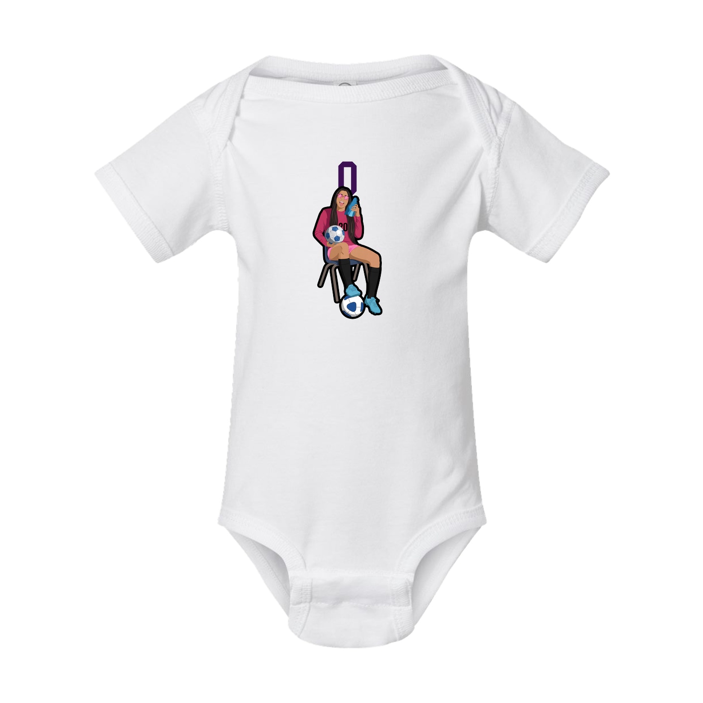 Baby Onesie — Number Top in White