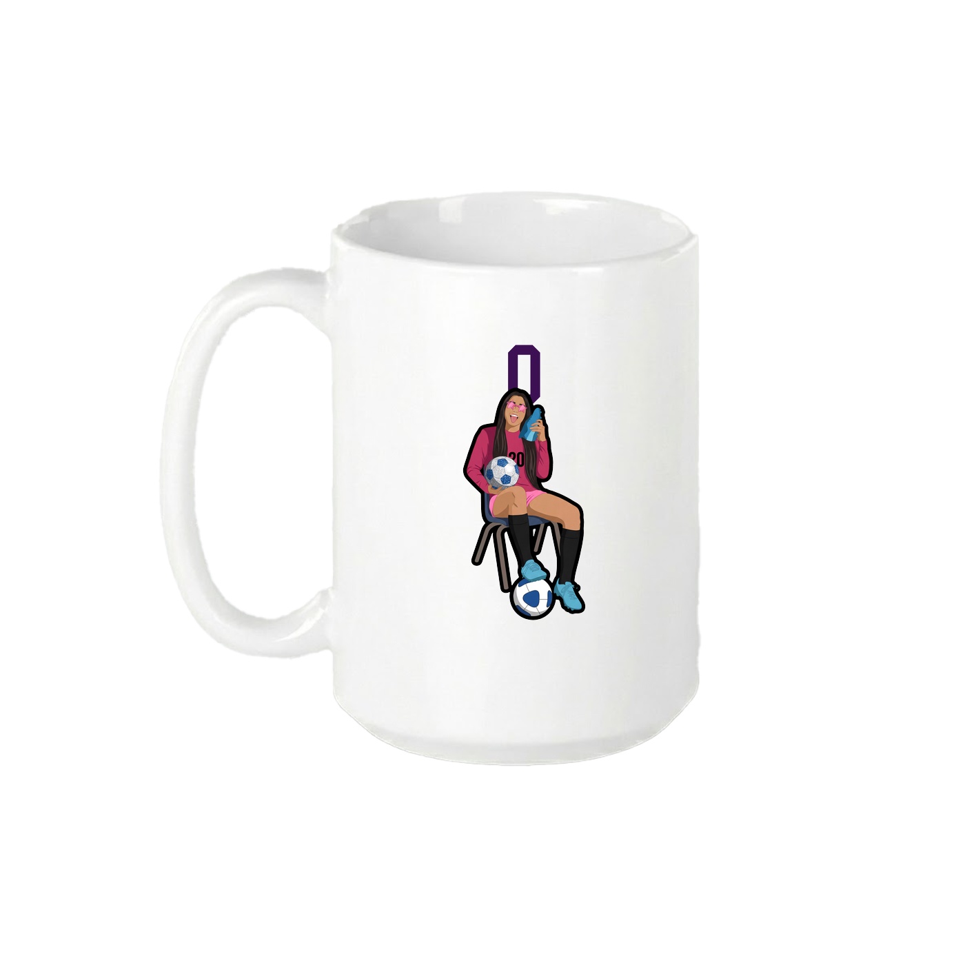 15oz Coffee Mug — Number Top in White