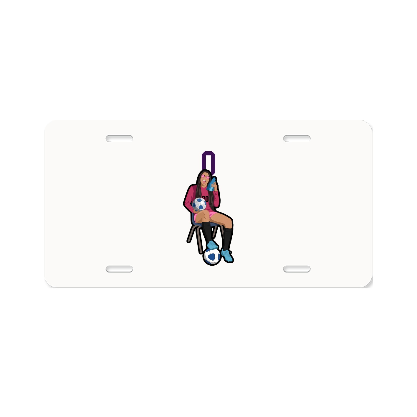 License Plate — Number Top in Classic
