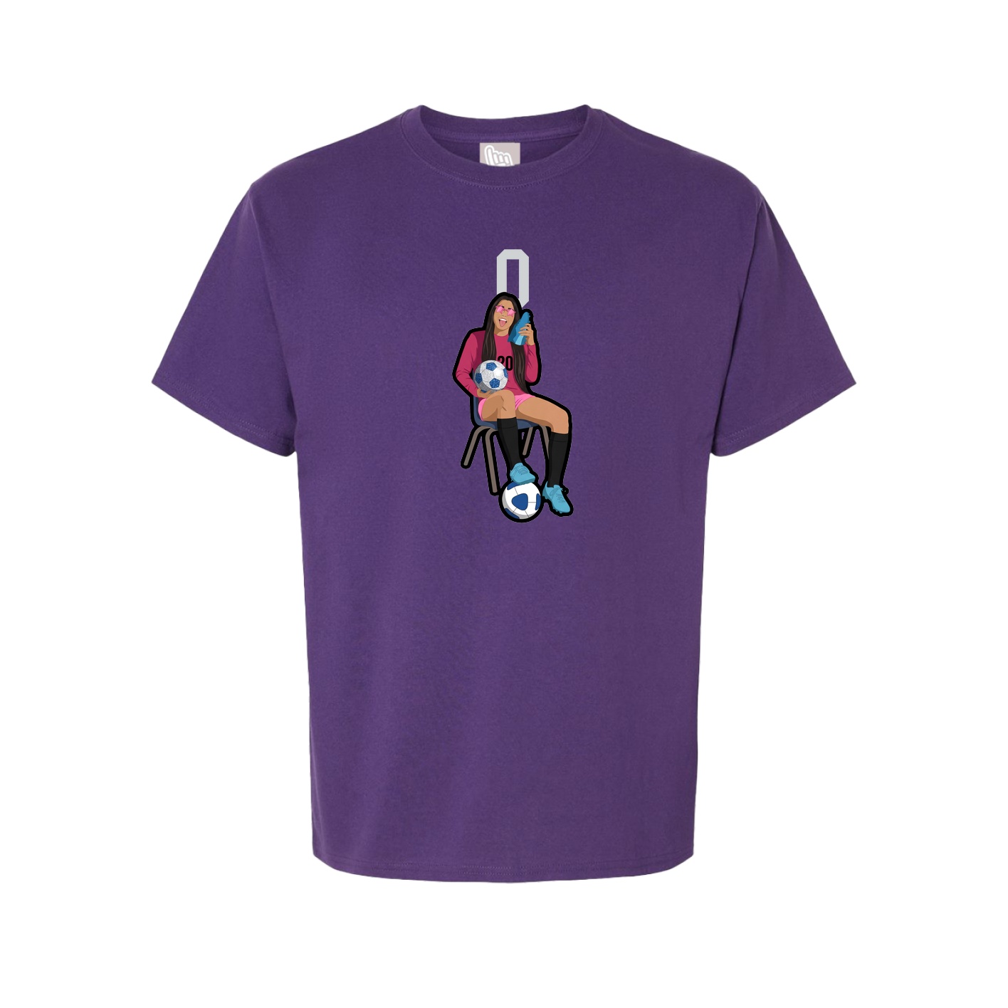 Youth Tee — Number Top in Purple