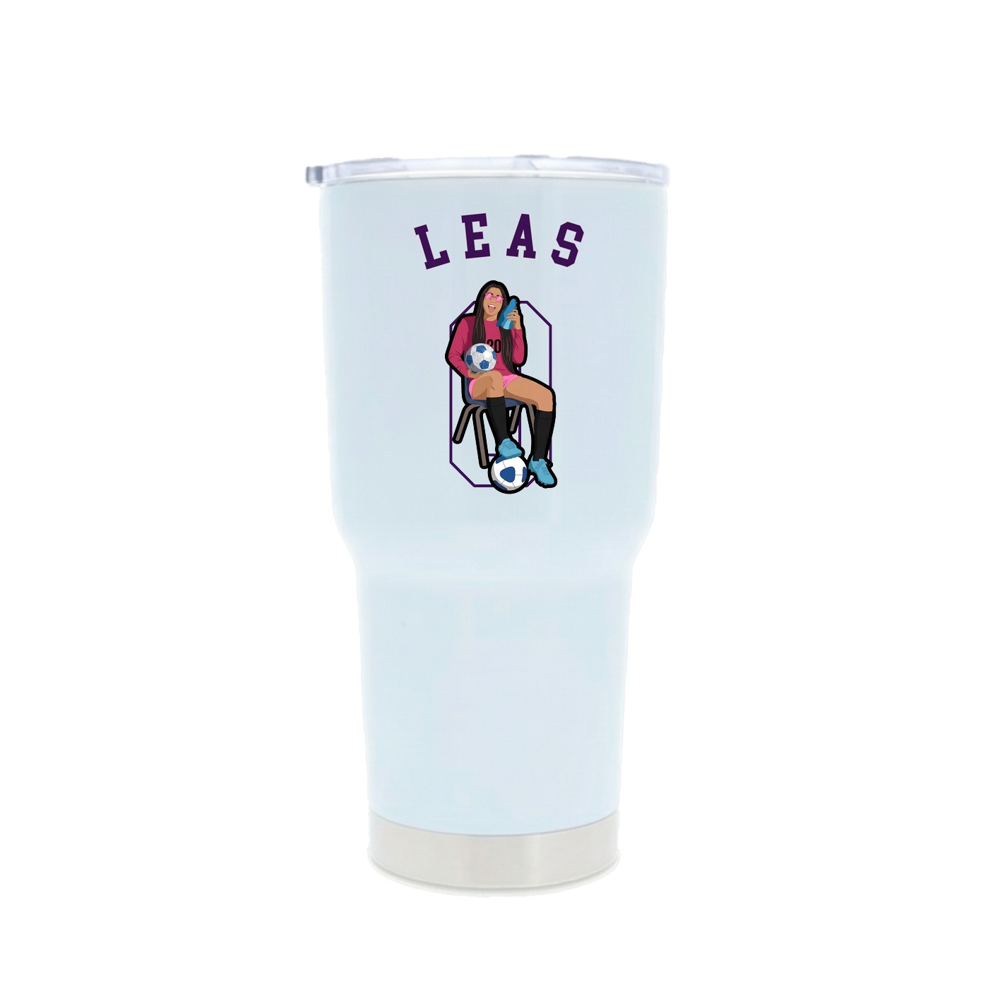 30oz Stainless Steel Tumbler — Shirsey Arch in White