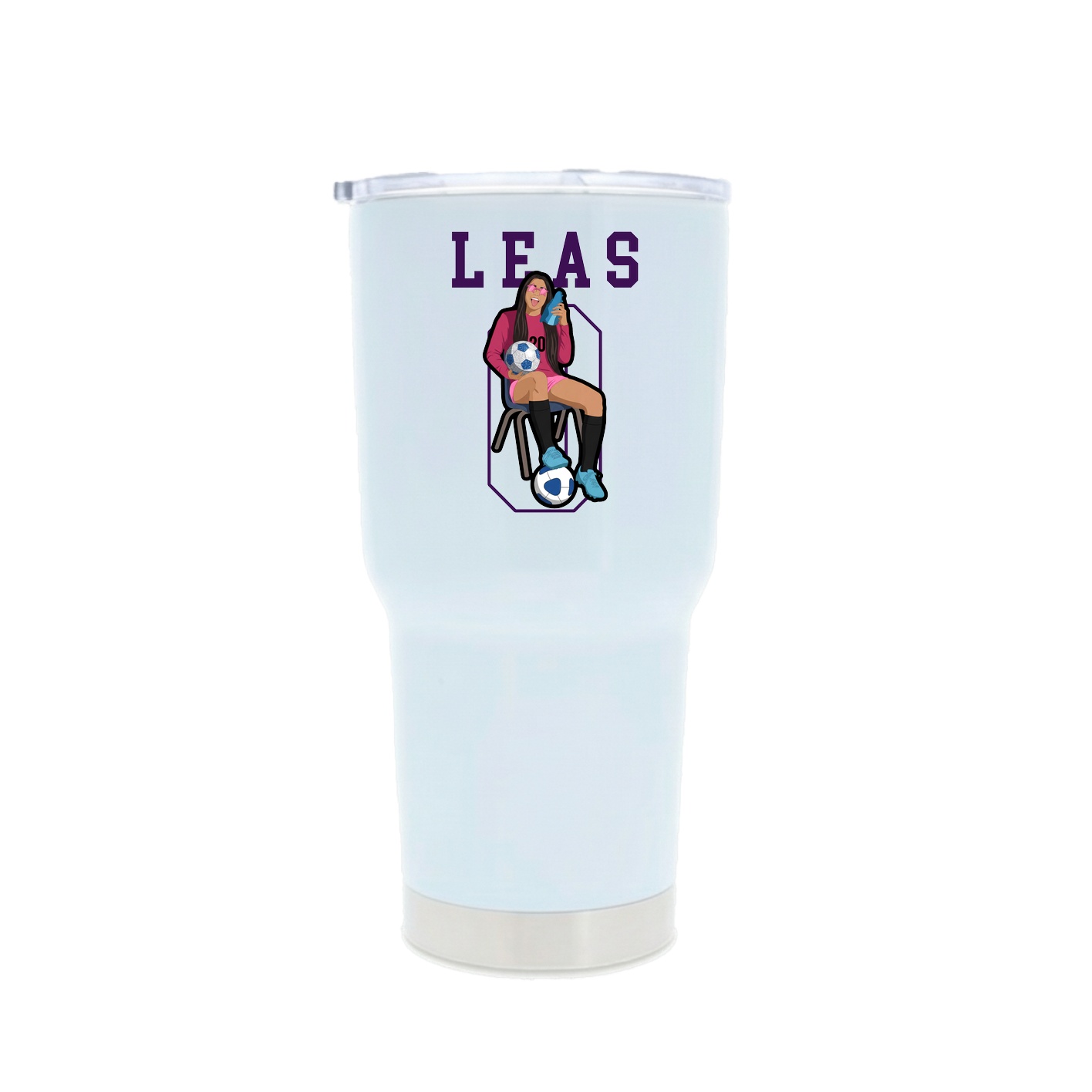 30oz Stainless Steel Tumbler — Shirsey in White