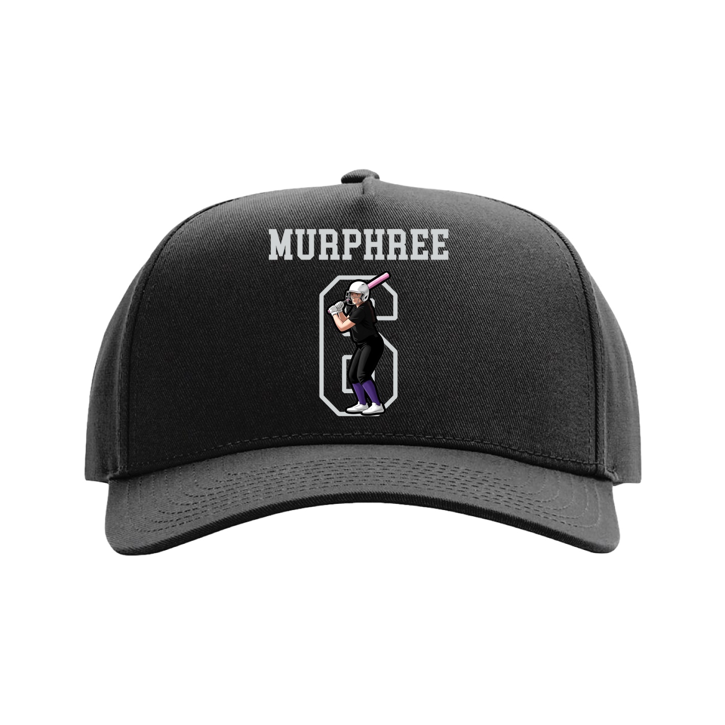 Full Fabric Five-Panel Champ Cap — Shirsey in Black