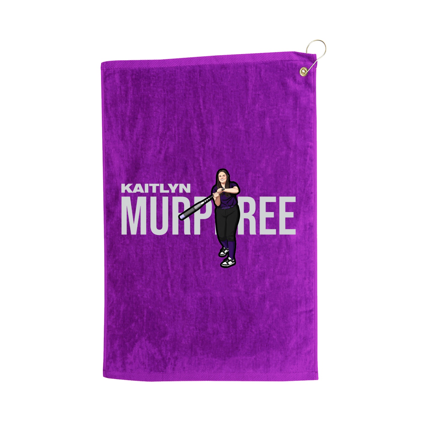 Golf Towel — Player Name in Purple
