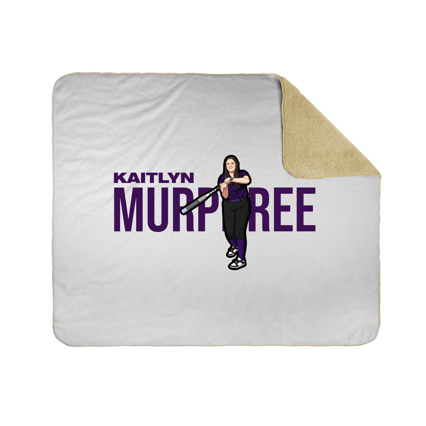 Throw Blanket — Player Name in White
