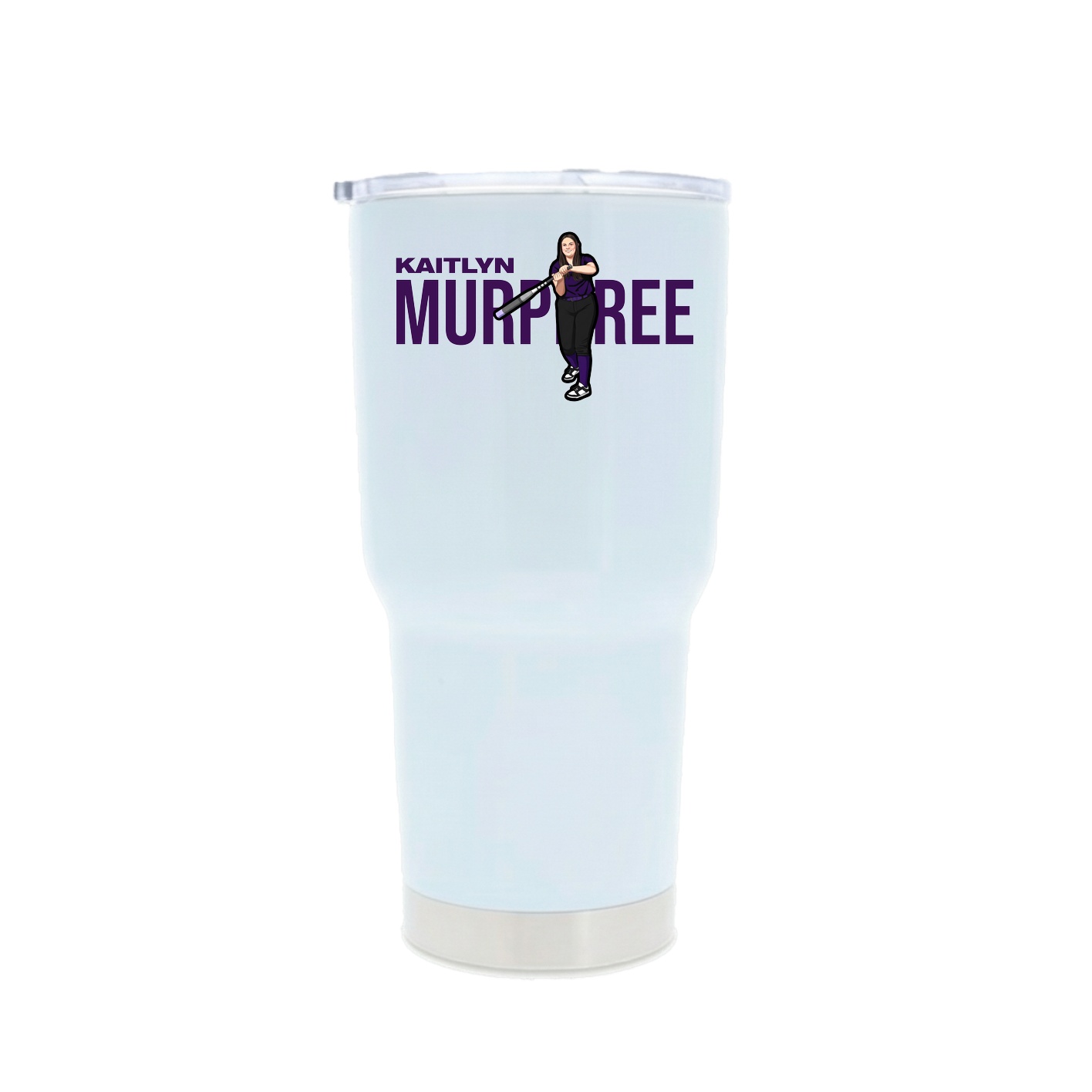 30oz Stainless Steel Tumbler — Player Name in White