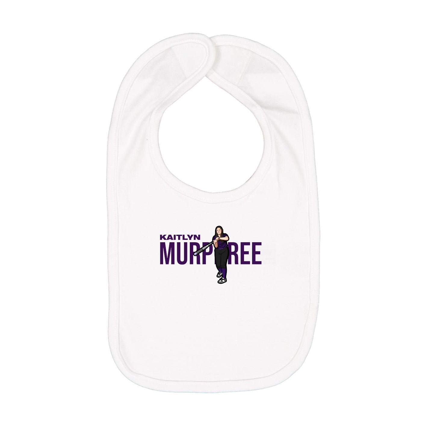 Infant Bib — Player Name in White