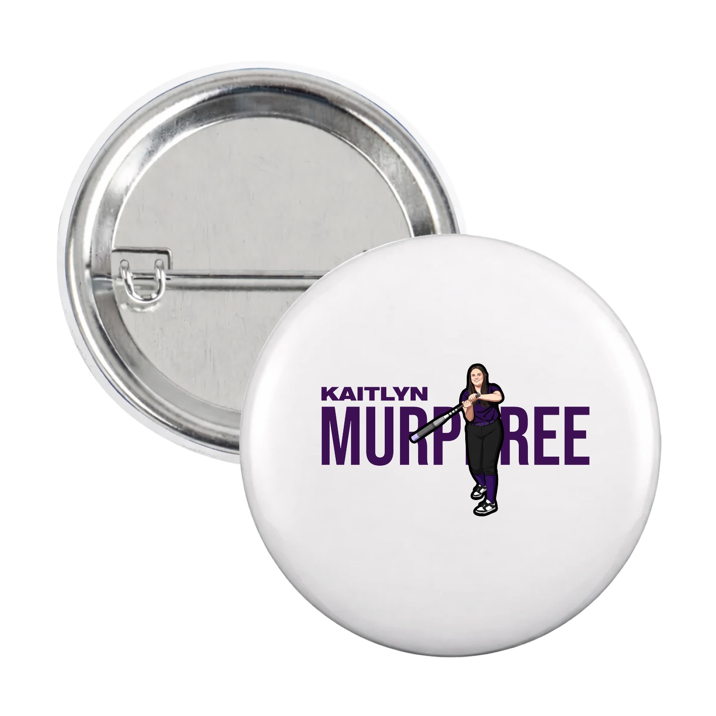 Game Day Button — Player Name in White