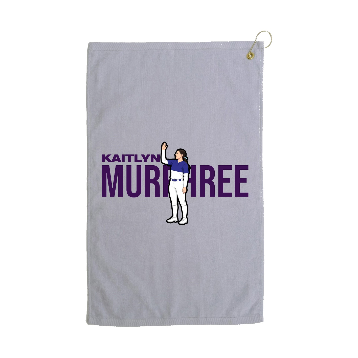 Golf Towel — Player Name in Grey