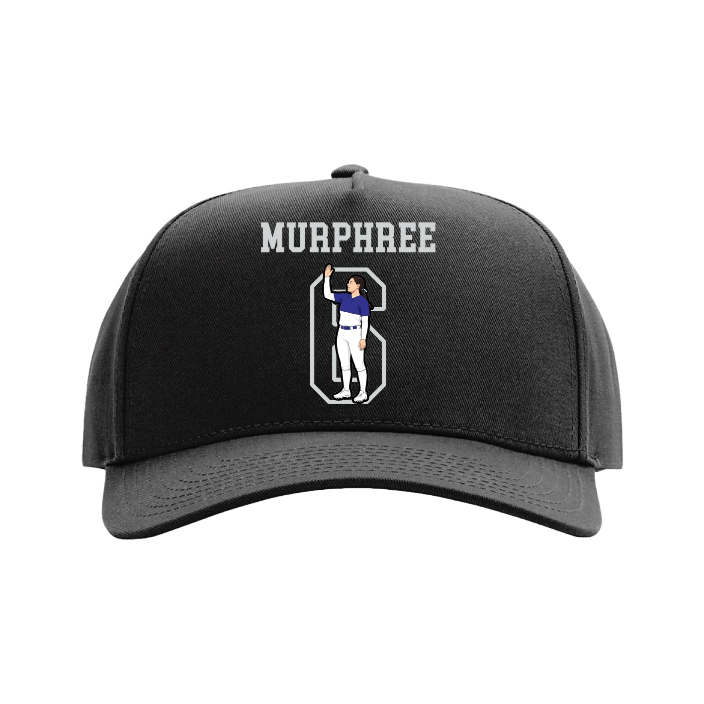 Full Fabric Five-Panel Champ Cap — Shirsey in Black