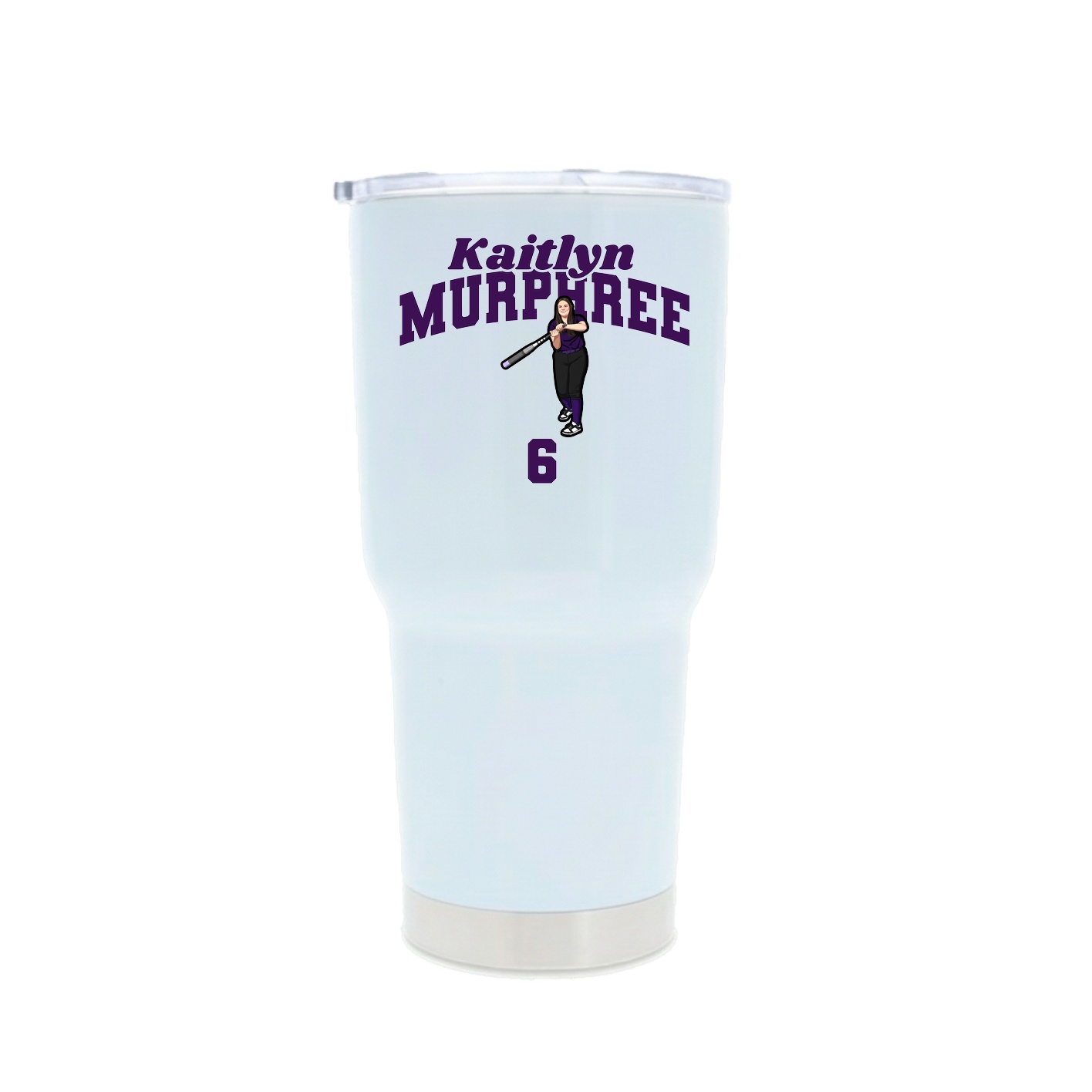 30oz Stainless Steel Tumbler — Signature Arch in White