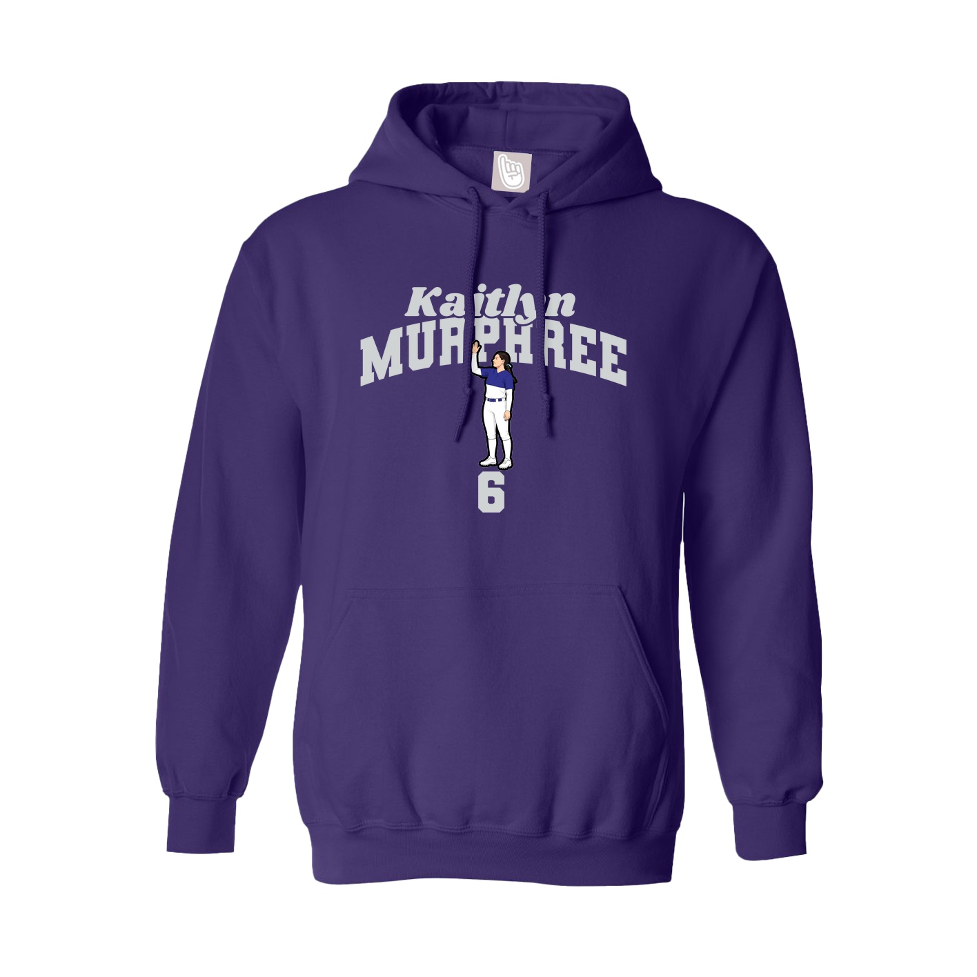 Hoodie — Signature Arch in Purple