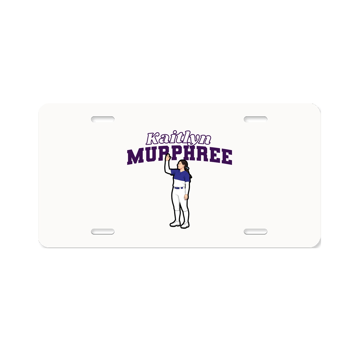 License Plate — Name Arch in Classic