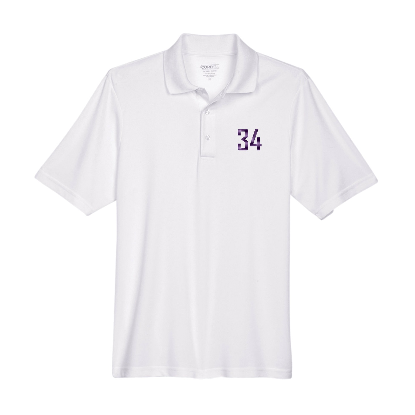 Performance Polo — Front Shirsy in White