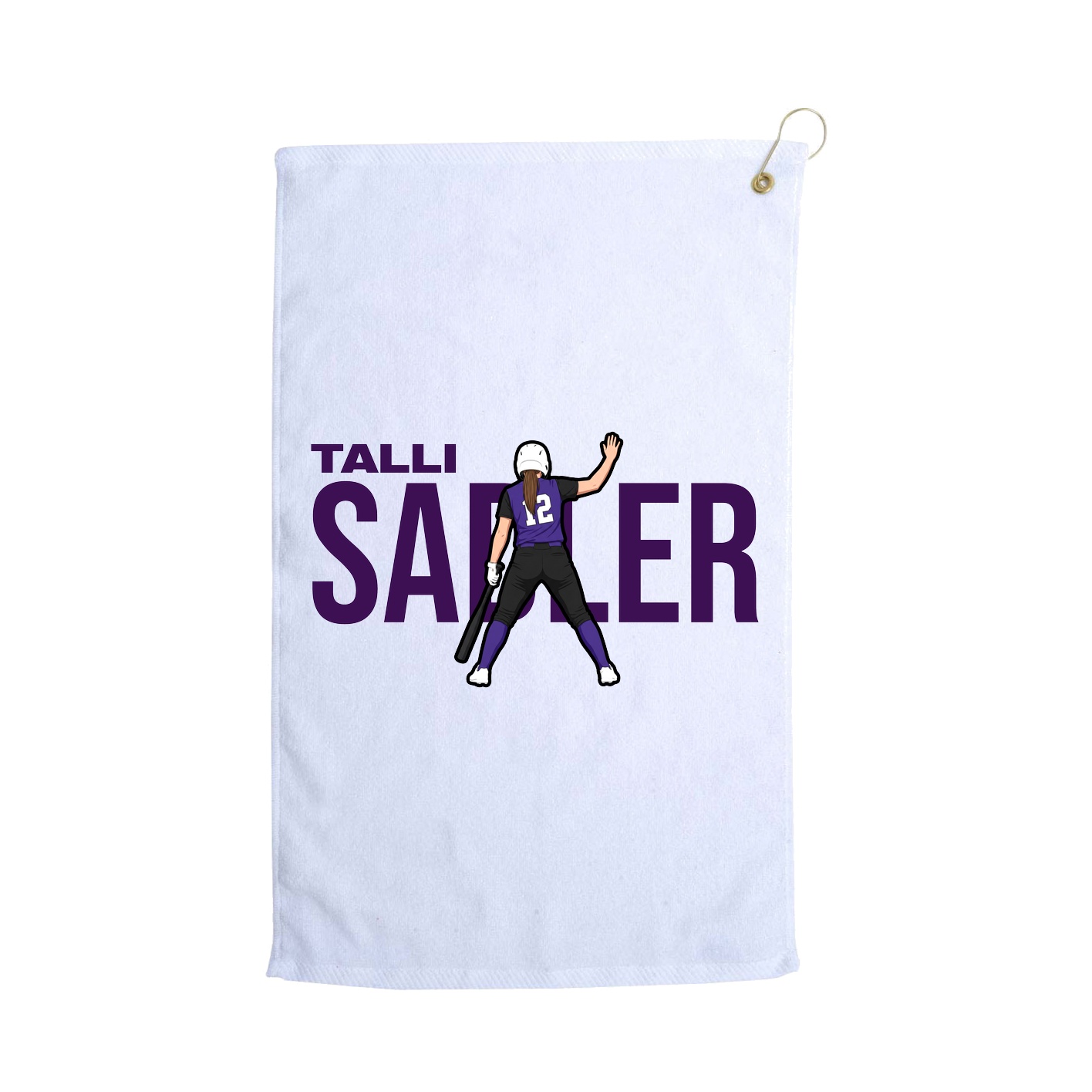 Golf Towel — Player Name in White