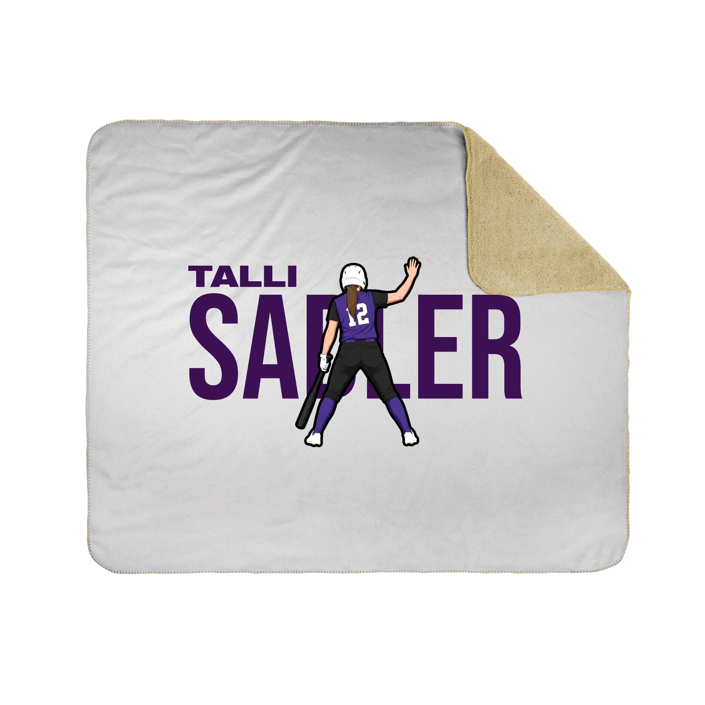 Throw Blanket — Player Name in White
