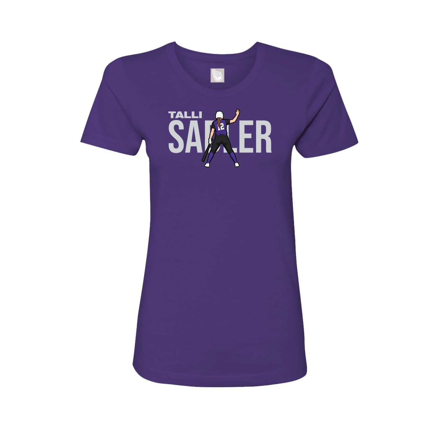 Fitted Women's Tee — Player Name in Purple