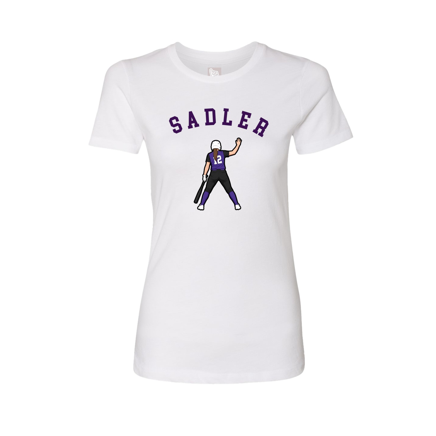 Fitted Women's Tee — Shirsey Arch in White