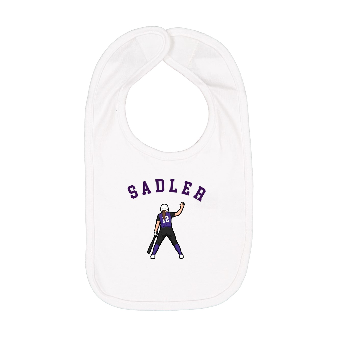 Infant Bib — Shirsey Arch in White
