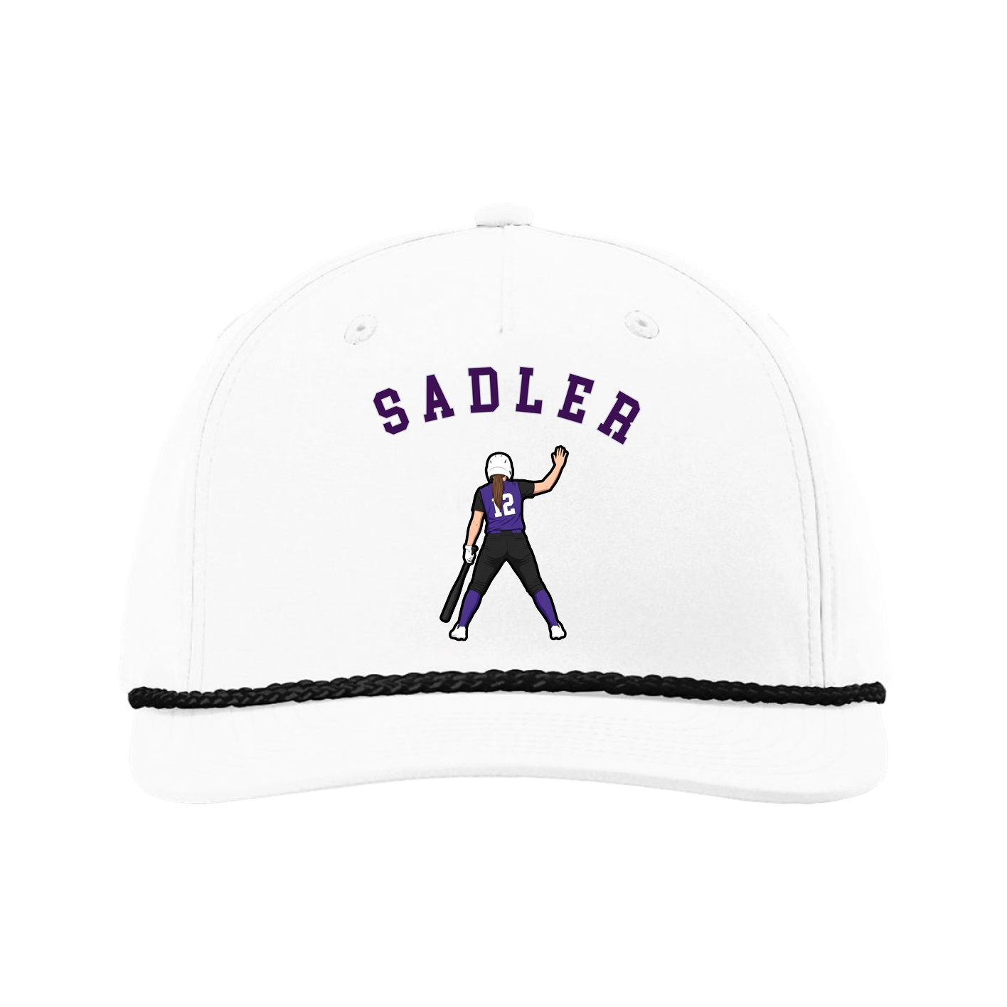 Five-Panel Classic Rope Cap — Shirsey Arch in White