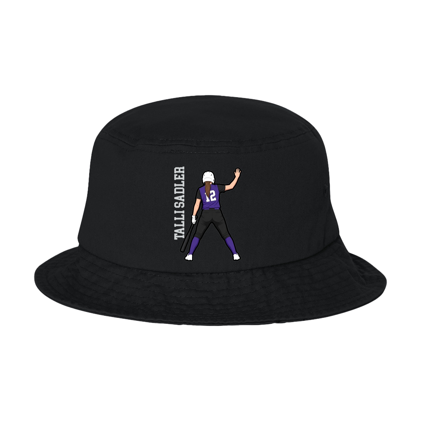 Bucket Cap — Name Vertical in Black