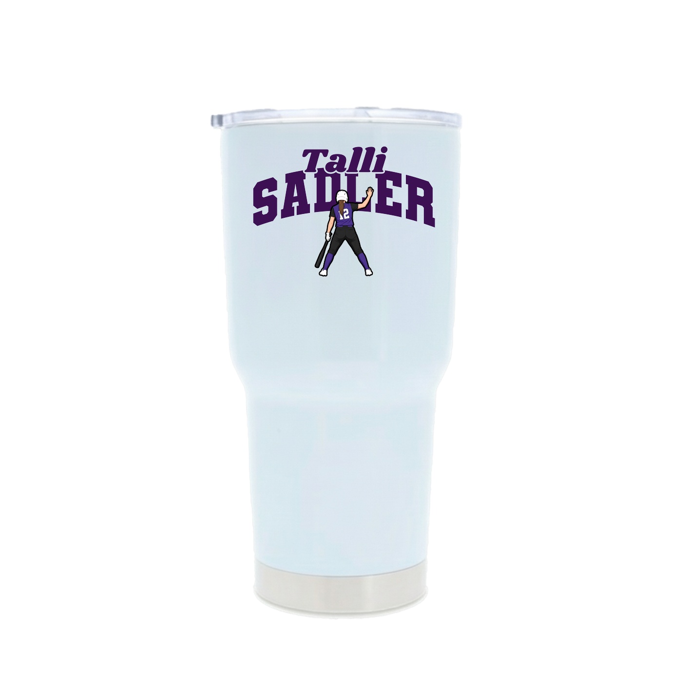 30oz Stainless Steel Tumbler — Signature Arch in White