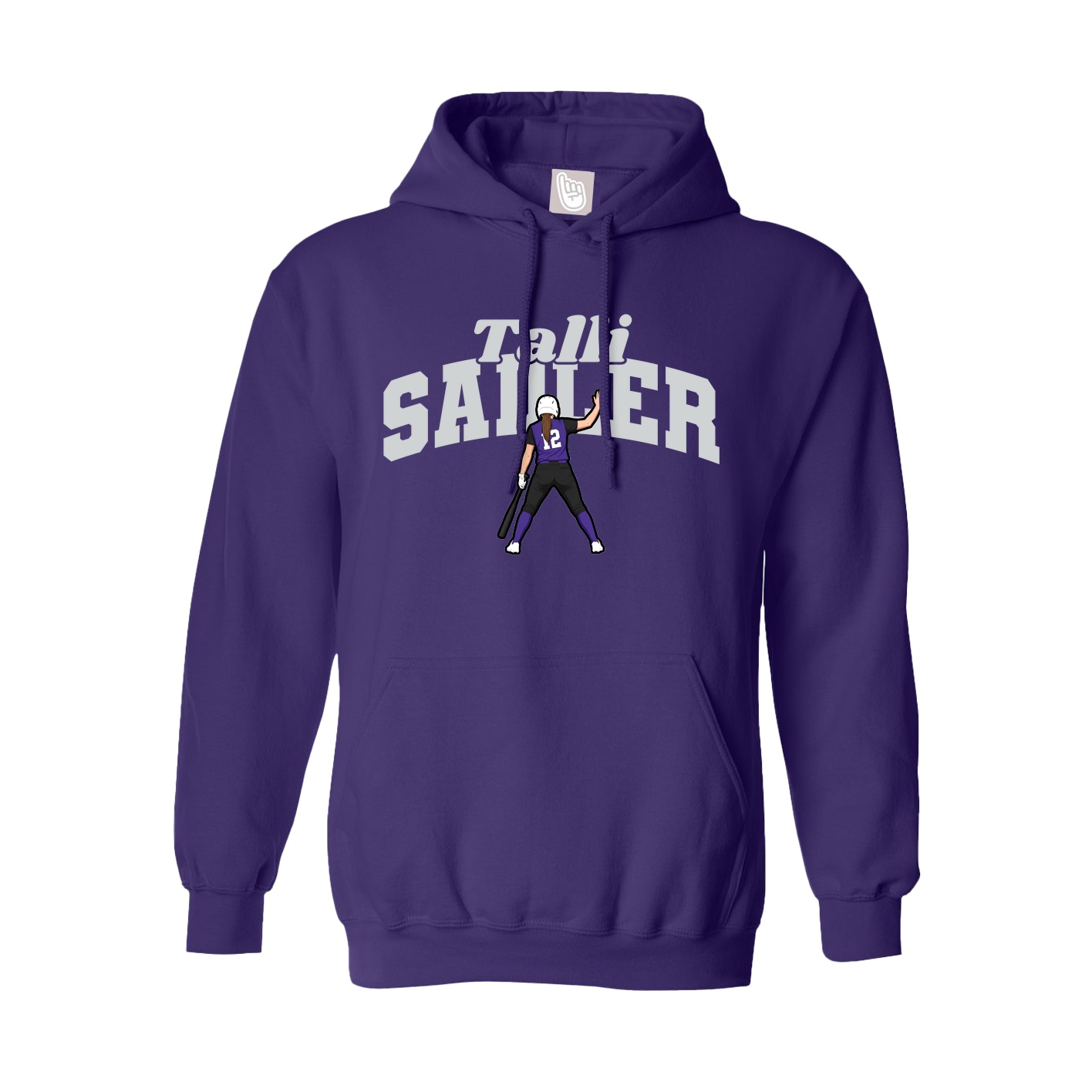 Hoodie — Signature Arch in Purple