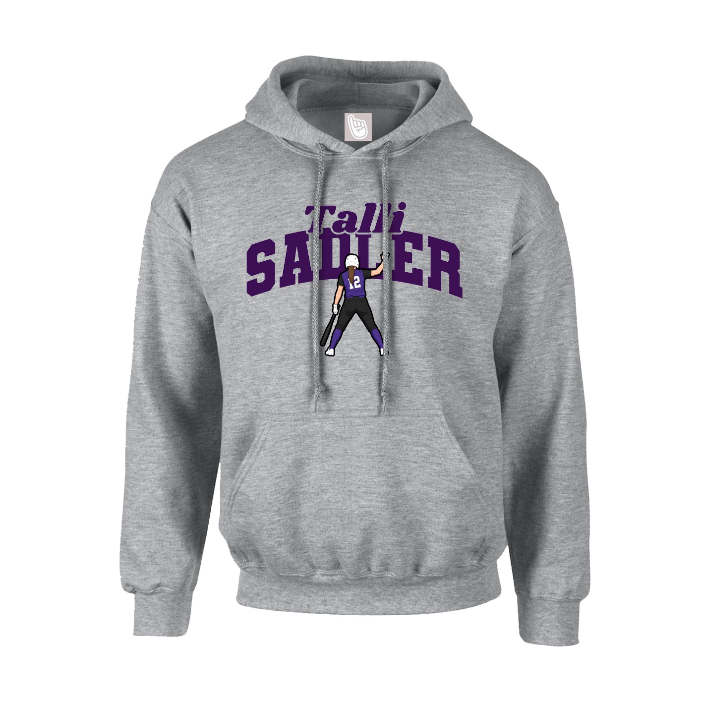 Youth Hoodie — Signature Arch in Grey