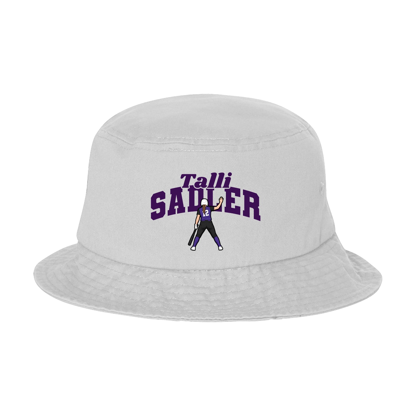 Bucket Cap — Signature Arch in White