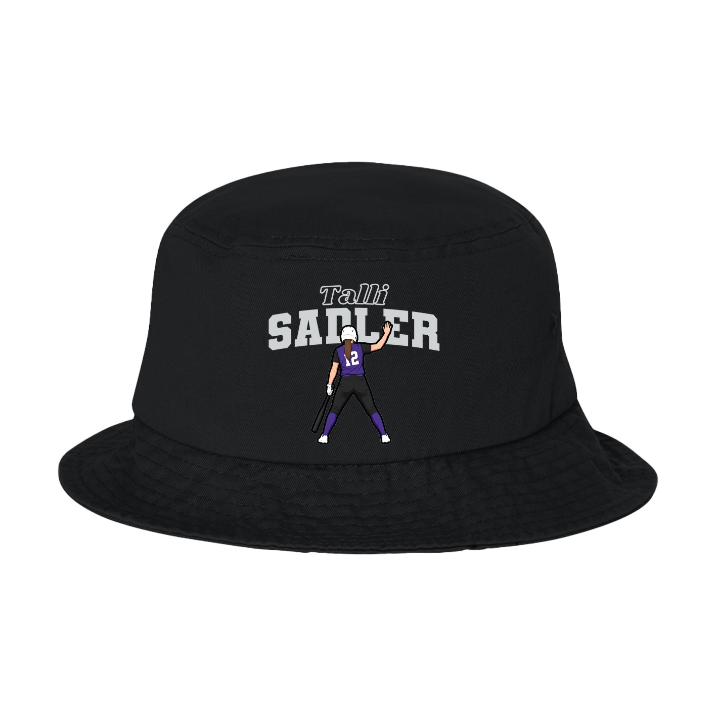 Bucket Cap — Name Arch in Black