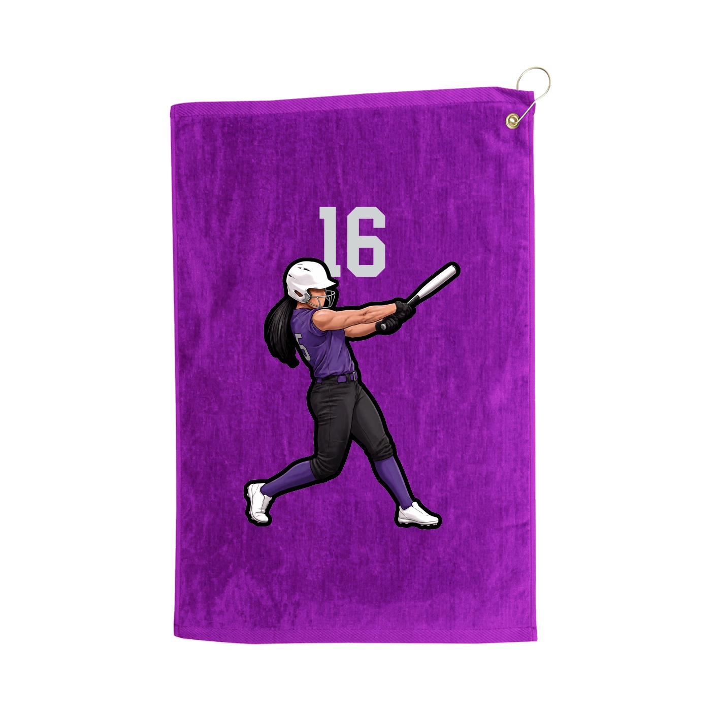 Golf Towel — Number Top in Purple