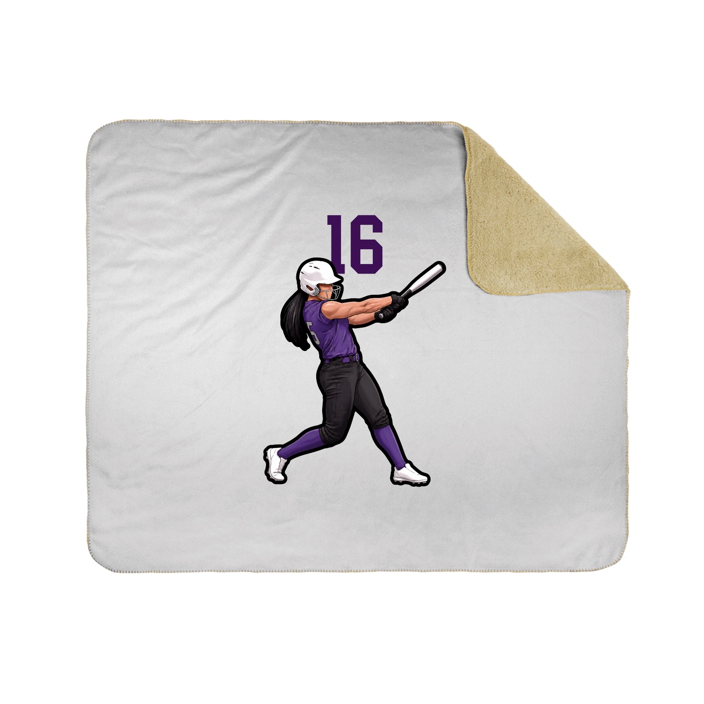 Throw Blanket — Number Top in White