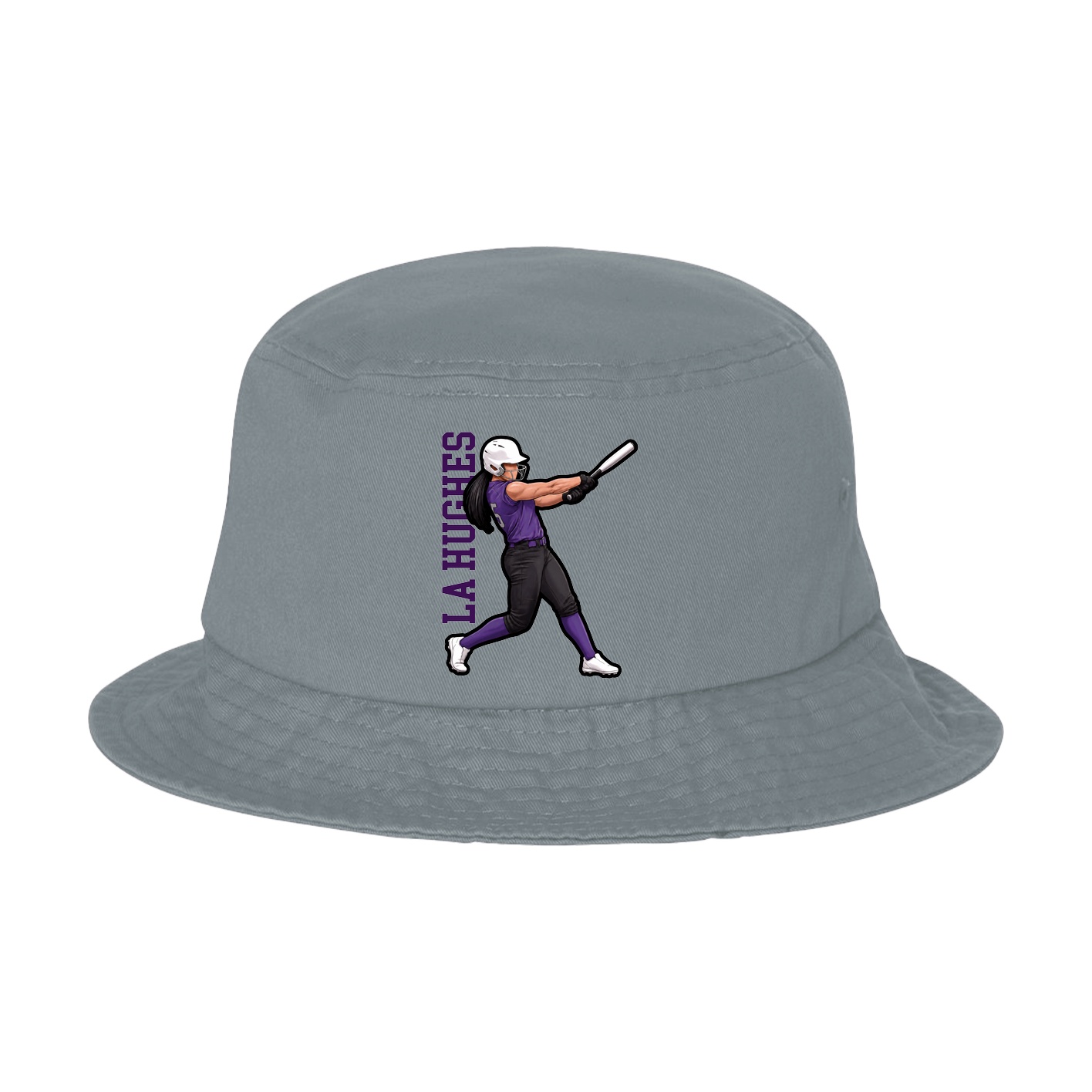 Bucket Cap — Name Vertical in Grey