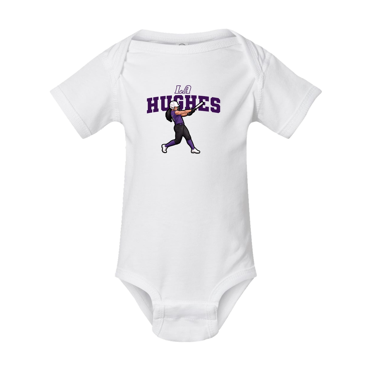Baby Onesie — Name Arch in White