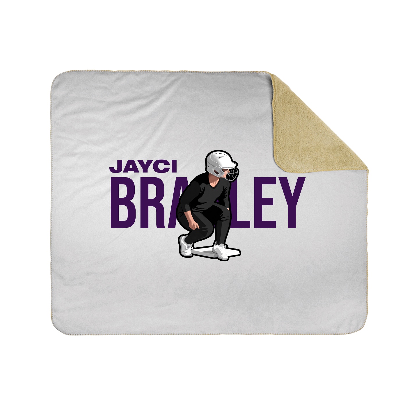 Throw Blanket — Player Name in White