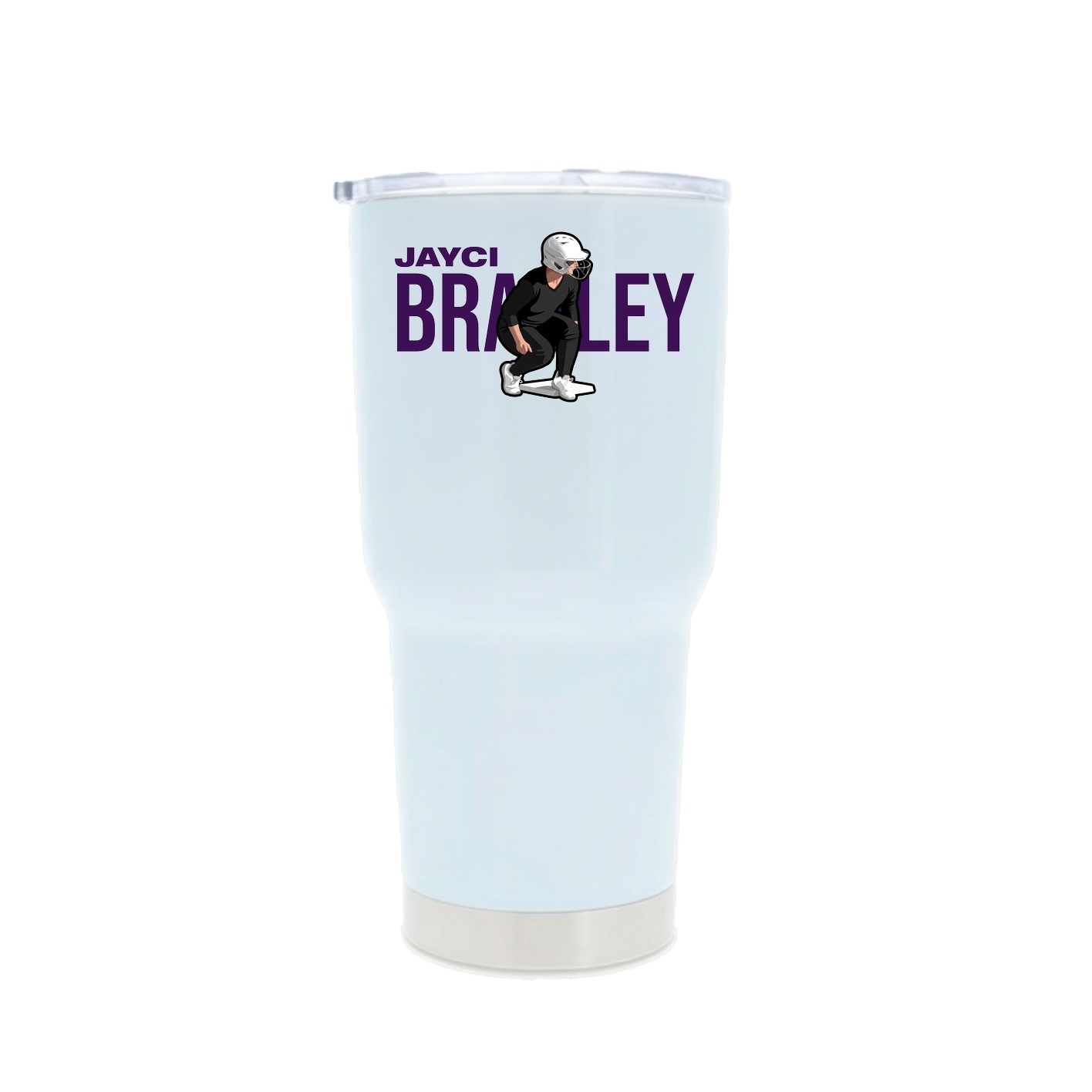 30oz Stainless Steel Tumbler — Player Name in White