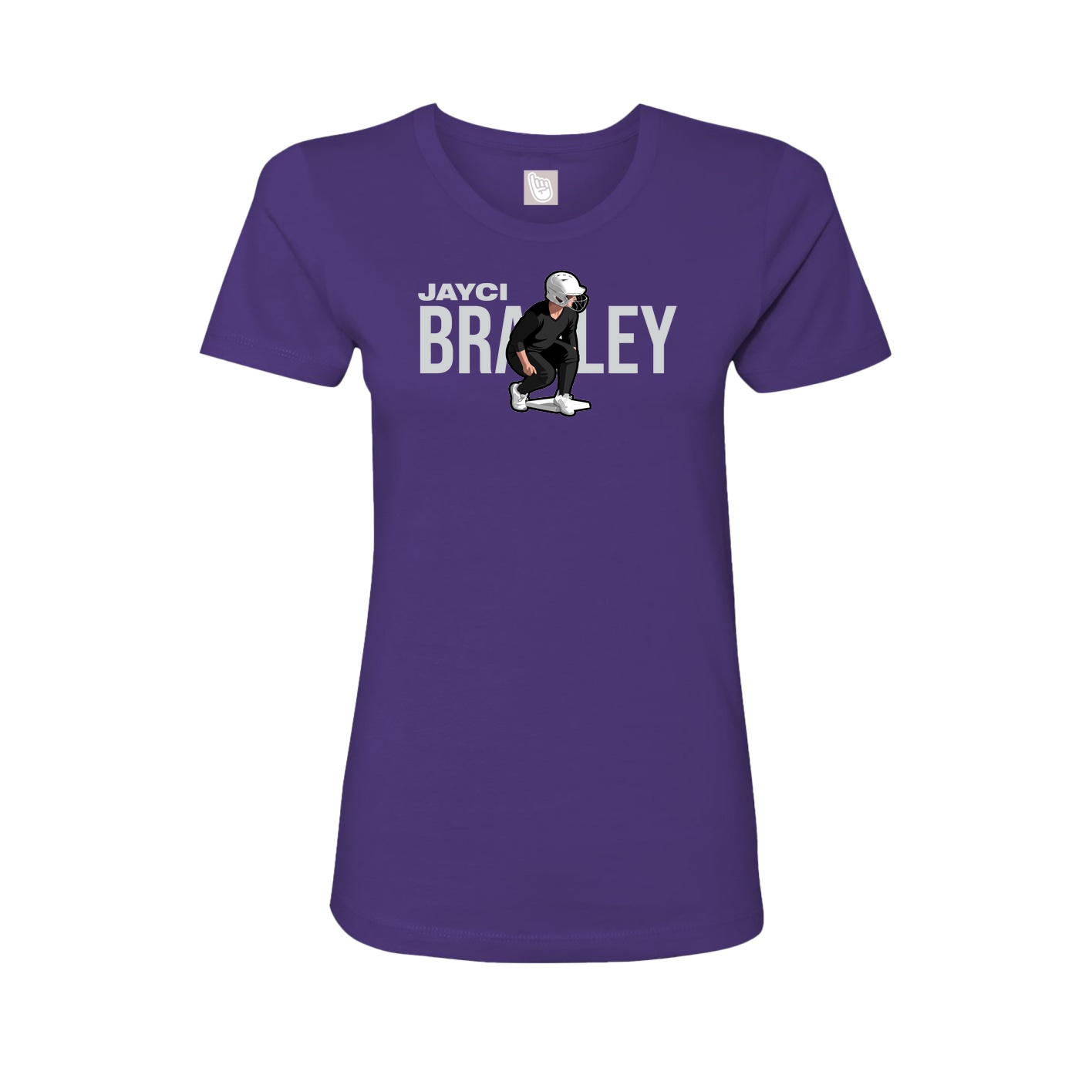 Fitted Women's Tee — Player Name in Purple