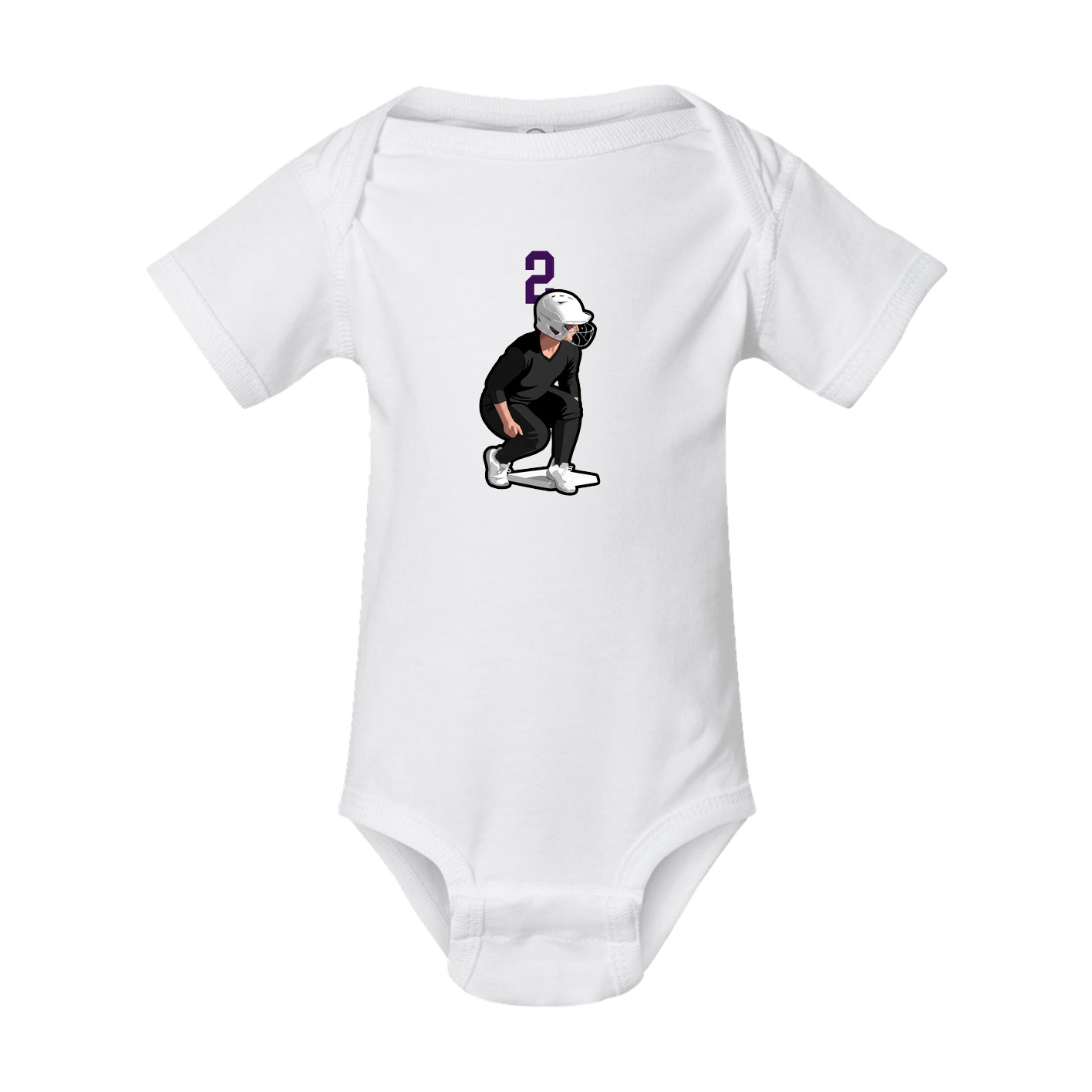 Baby Onesie — Number Top in White