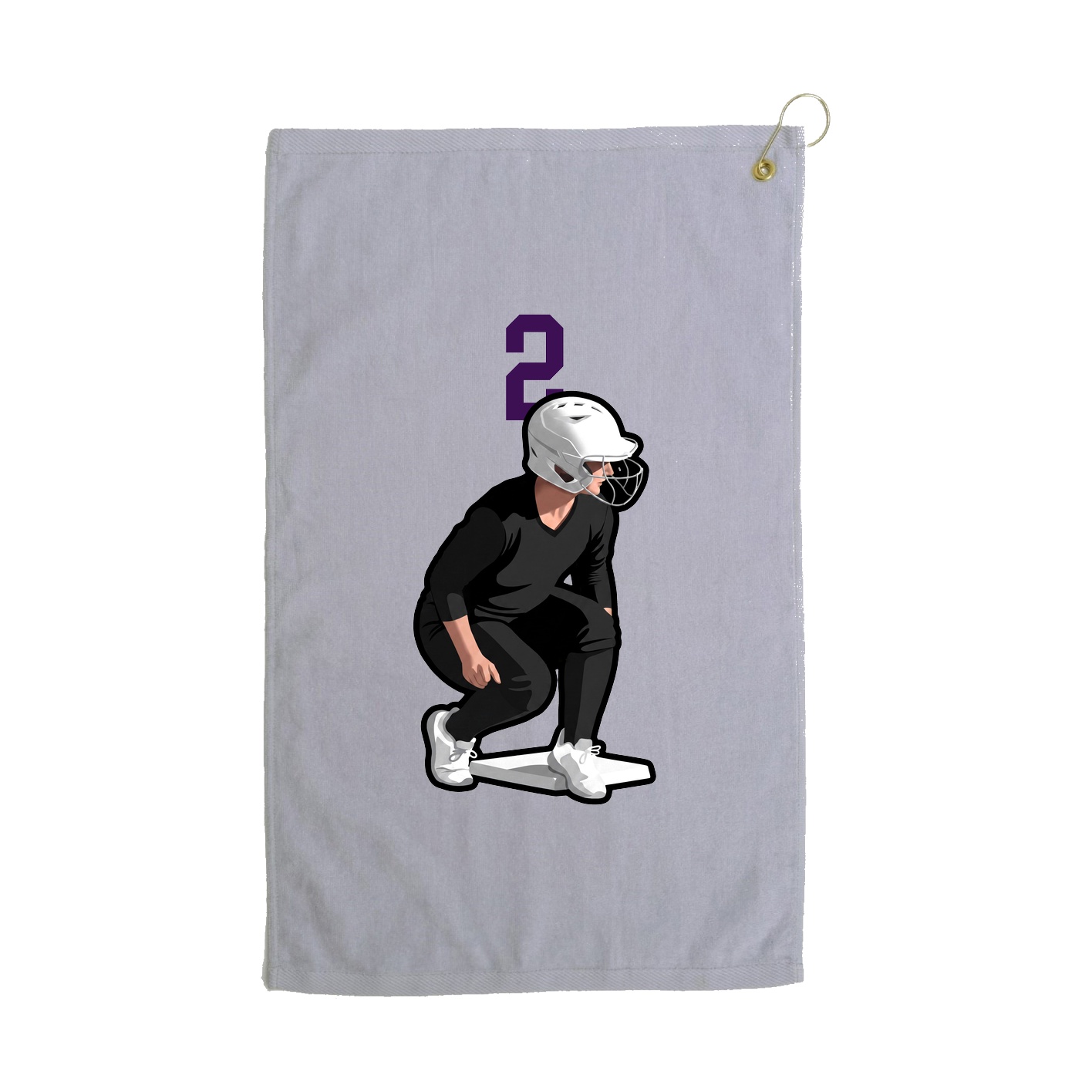 Golf Towel — Number Top in Grey