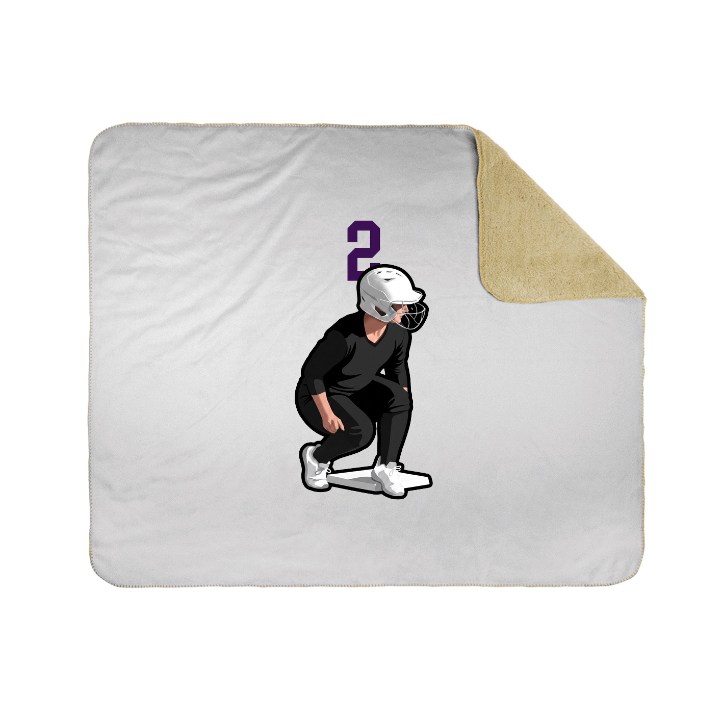 Throw Blanket — Number Top in White