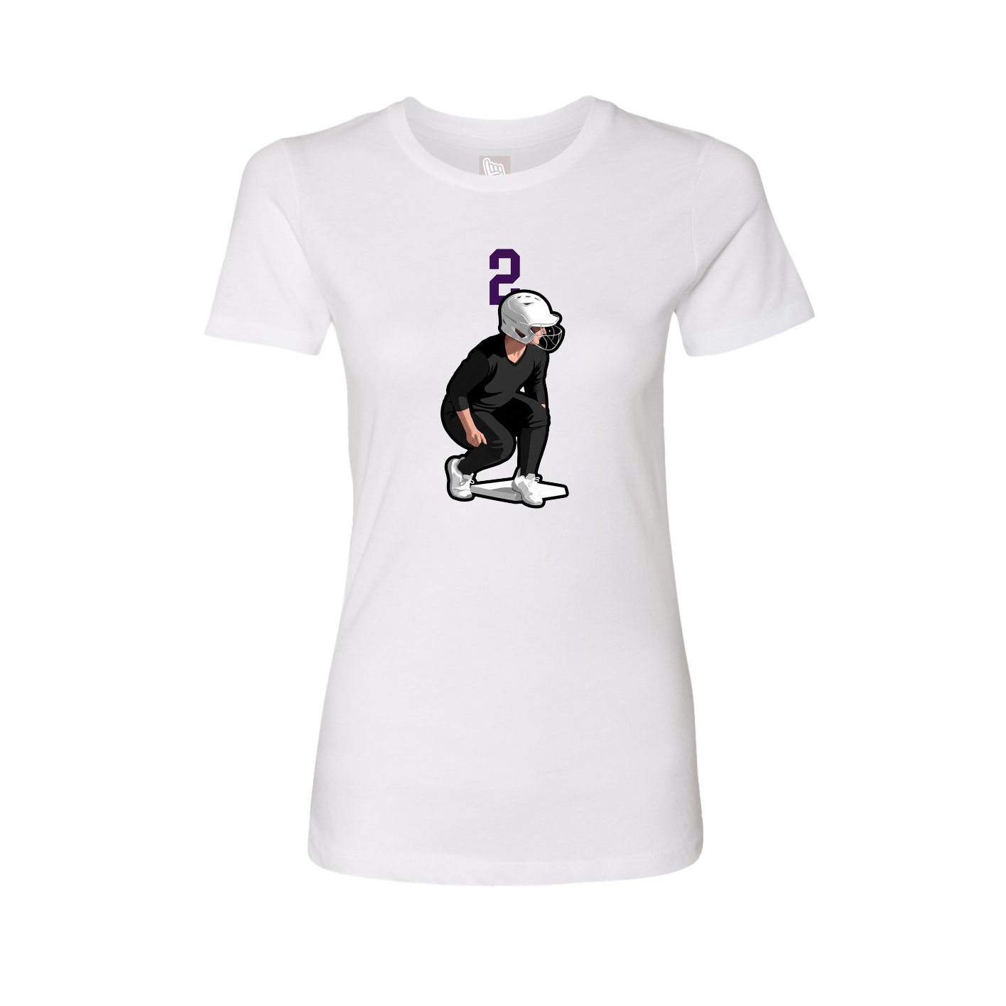 Fitted Women's Tee — Number Top in White