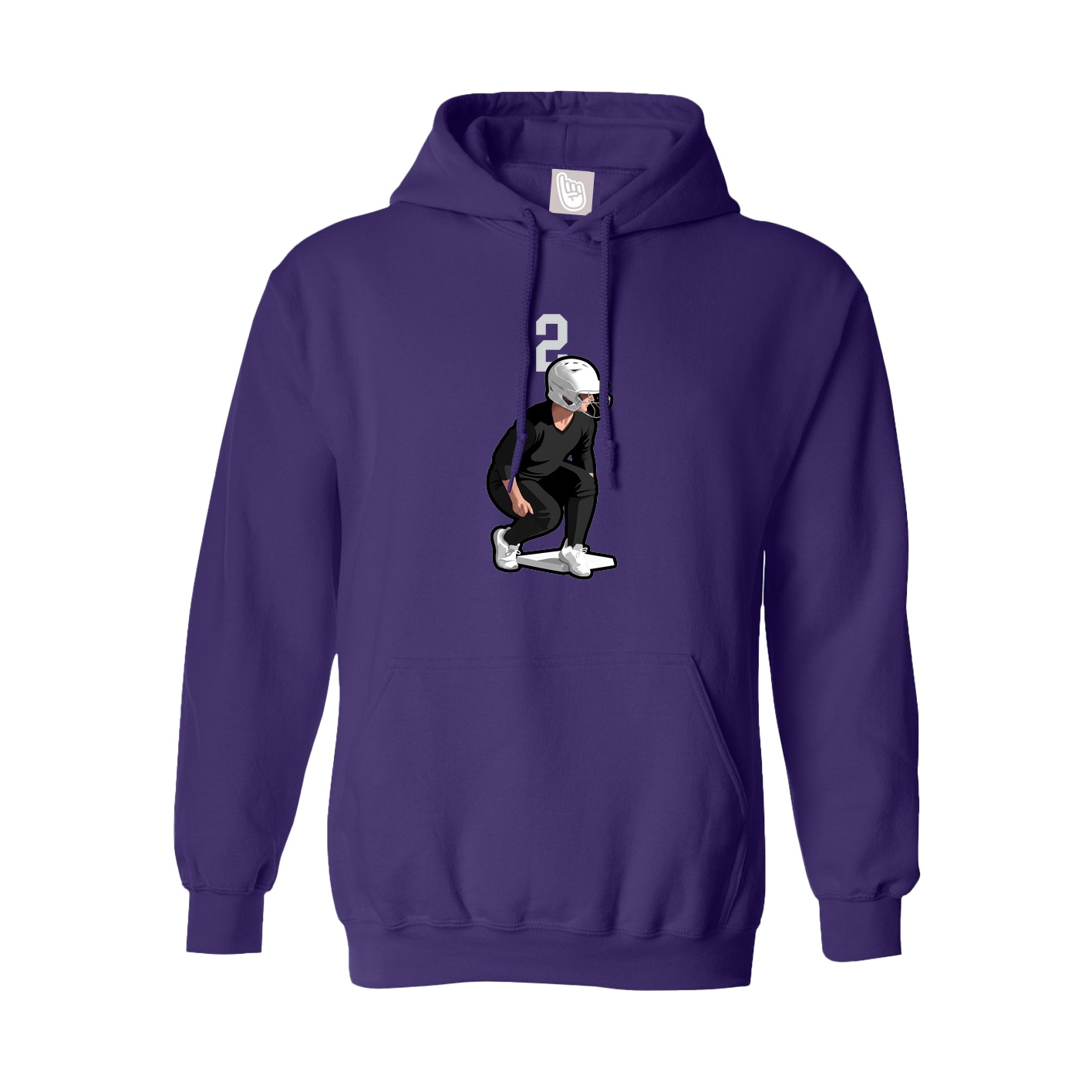 Hoodie — Number Top in Purple